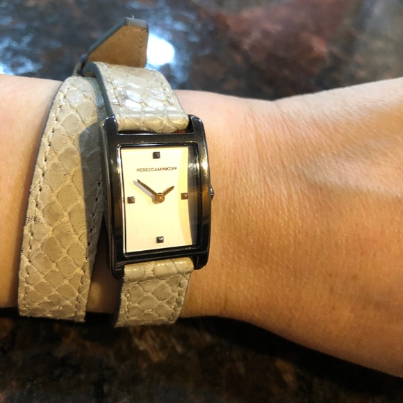 NWOT Rebecca Minkoff Moment Snake Print Watch
